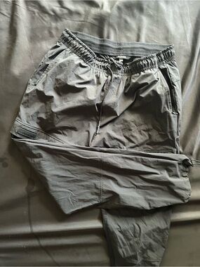 Men's Gray Performance Joggers with Elastic Drawstring Waist